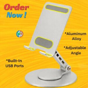 Premium Aluminum Alloy Mobile Phone Holder With USB Ports